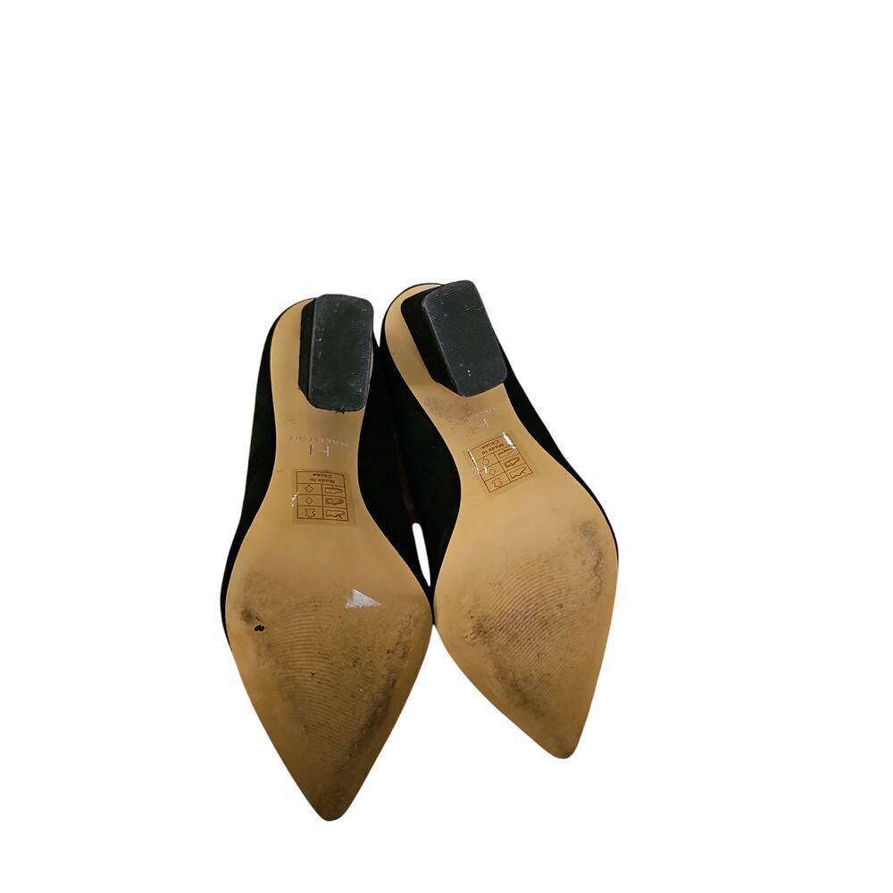H by Halston Laurel black suede stud heels sz 6.5 SH70 - Picture 5 of 6